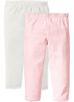Leggings a 7/8 con pizzo sul fondo (pacco da 2), bonprix