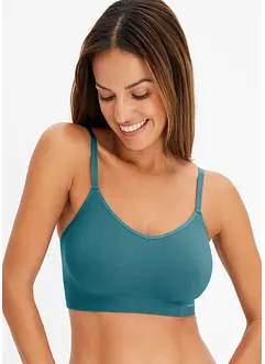 Reggiseno bustier a coste senza cuciture Feel Comfort, bonprix