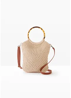 Borsa shopper effetto macramè, bonprix