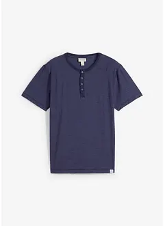 Maglia serafino a maniche corte in puro cotone, bonprix