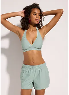 Bikini con slip e pantaloncini (set 3 pezzi) in poliammide riciclata, bonprix
