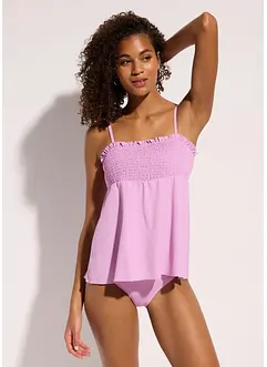 Tankini a fascia con lavorazione a punto smock (set 2 pezzi), bonprix