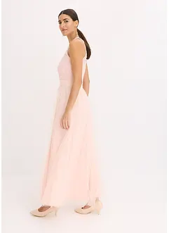 Abito lungo con pizzo e gonna di tulle, bonprix