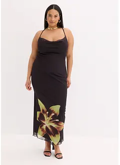 Abito con spalline sottili in fine mesh, bonprix