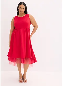 Abito asimmetrico con sottogonna in tulle, bonprix