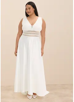 Abito da sposa in satin lucido con pizzo, bonprix