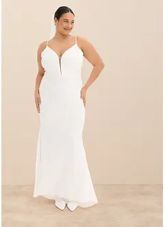 Abito da sposa ricamato con paillettes, bonprix