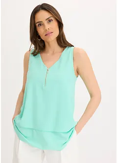 Top in viscosa con cerniera, bonprix