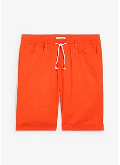 Bermuda con elastico in vita in misto lino, regular fit, bonprix