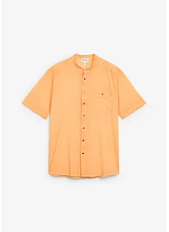 Camicia a maniche corte in look lavato, bonprix