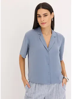 Camicetta in satin con colletto a revers, bonprix