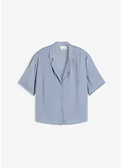 Camicetta in satin con colletto a revers, bonprix