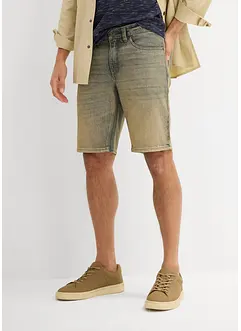 Bermuda in jeans elasticizzati dirty washed, regular fit, bonprix