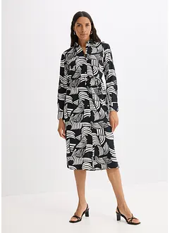Abito fantasia in misto lino leggero, bonprix
