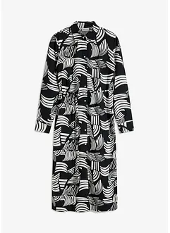 Abito fantasia in misto lino leggero, bonprix