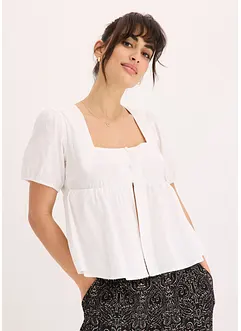 Blusa con maniche a palloncino e bottoni, bonprix