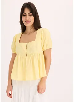 Blusa con maniche a palloncino e bottoni, bonprix