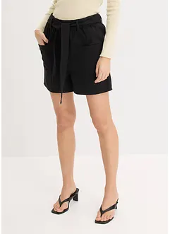 Shorts in twill con cintura da annodare, bonprix