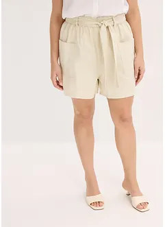 Shorts in twill con cintura da annodare, bonprix