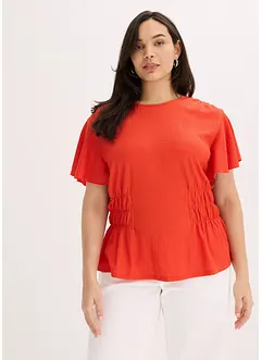 Maglia in  jersey crêpe con dettagli smock, bonprix