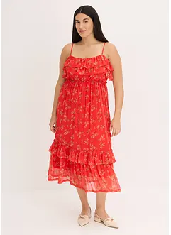 Abito di jersey e mesh, bonprix