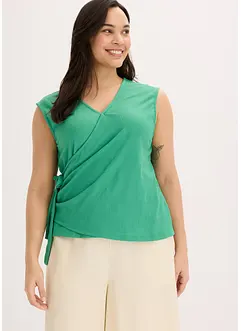 Maglia in jersey crêpe con effetto a portafoglio, bonprix