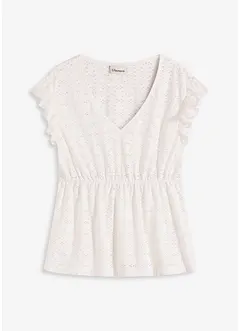 Maglia con ricami traforati, bonprix