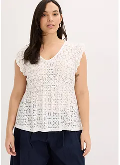 Maglia con ricami traforati, bonprix