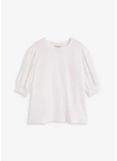 Maglia traforata con volant, bonprix