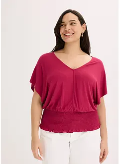 Maglia con fondo smock, bonprix