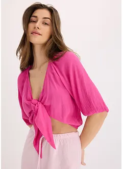 Blusa cropped in viscosa fluente, bonprix