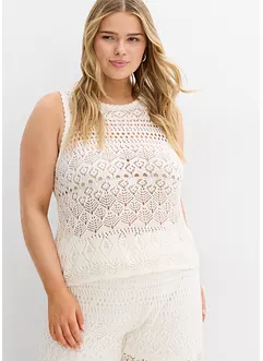 Top in maglia traforata, bonprix