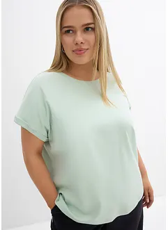 T-shirt asimmetrica in jersey di cotone pesante, bonprix