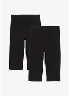 Leggings a pinocchietto in misto cotone elasticizzato (pacco da 2), bonprix