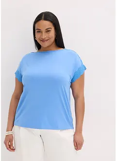 Maglia in viscosa con pizzo, bonprix