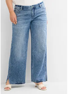 Jeans straight, vita media, bonprix