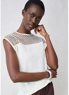 Top in puro lino, bonprix