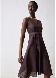 Abito midi in puro lino, bonprix