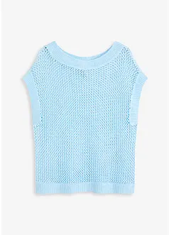 Maglione traforato in filato a nastro lucido, bonprix