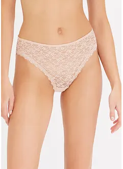 Slip alto sgambato in pizzo riciclato (pacco da 3), bonprix