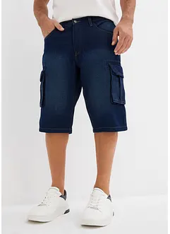 Bermuda cargo lunghi in jeans, relaxed fit, bonprix
