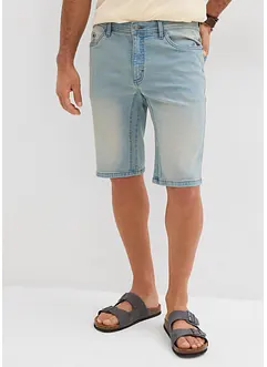 Bermuda di jeans elasticizzati con cavallo rafforzato, regular fit, bonprix