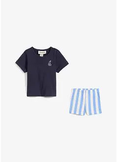 T-shirt e pantaloni corti in puro cotone biologico (set 2 pezzi), bonprix