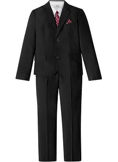 Completo (4 pezzi) giacca, pantaloni, camicia, cravatta, bonprix