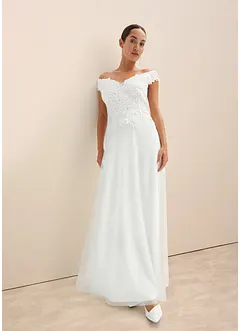 Abito da sposa con spalle scoperte e pizzo, bonprix