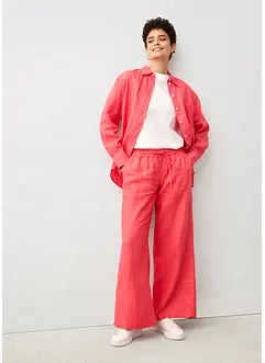 Pantaloni a palazzo in puro lino, bonprix
