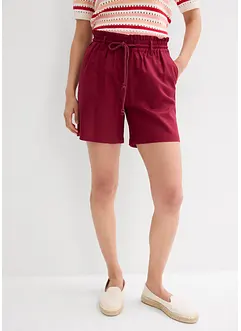 Shorts paper bag in misto lino, bonprix