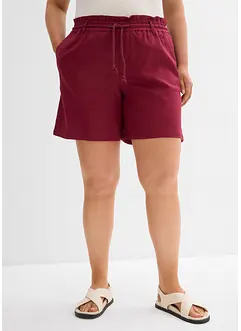 Shorts paper bag in misto lino, bonprix