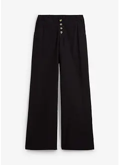 Pantaloni a palazzo in misto lino extra lunghi, bonprix