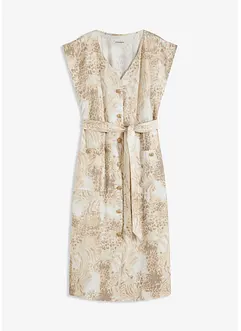 Abito con viscosa e cintura da annodare (set 2 pezzi), bonprix